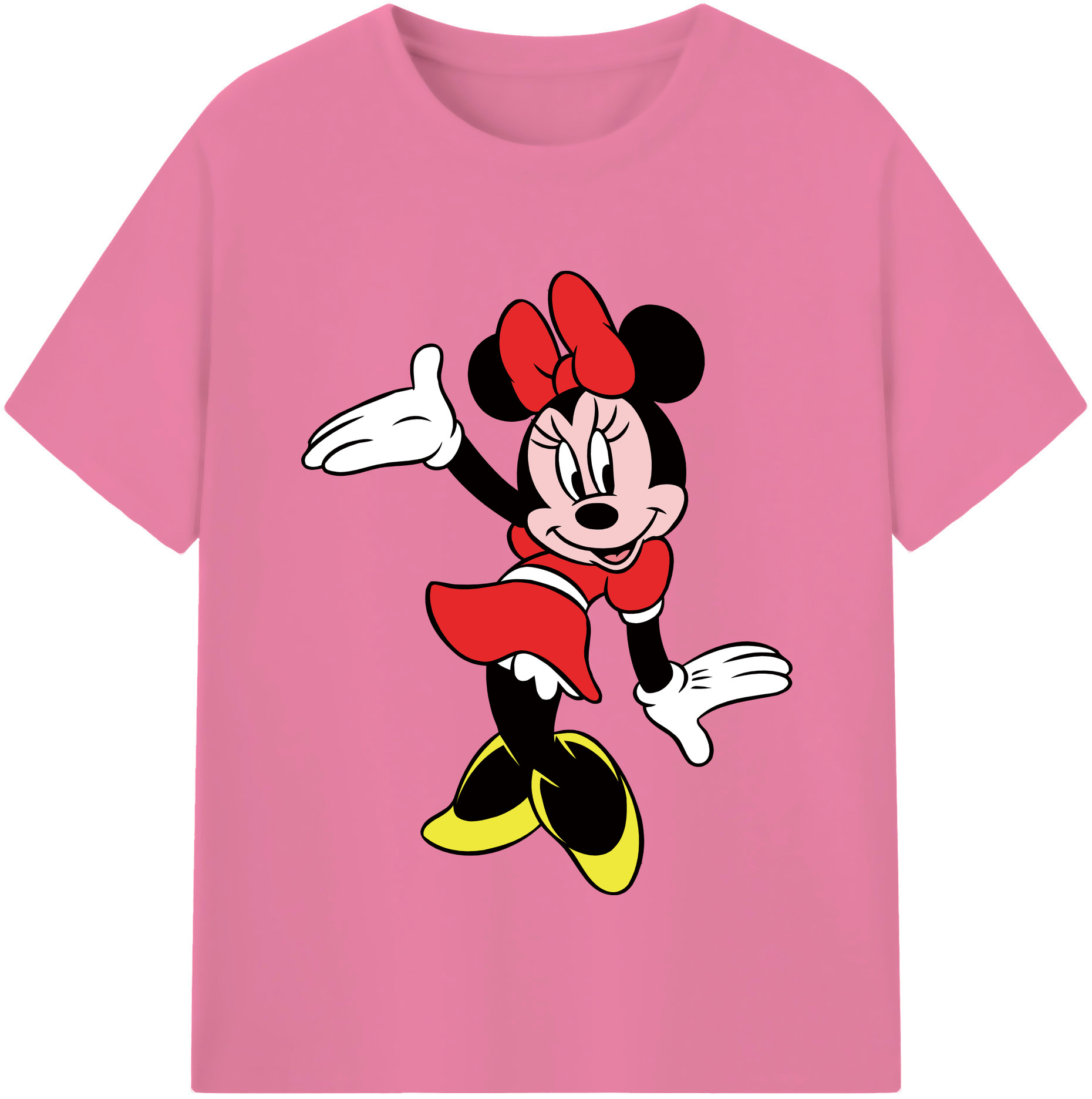 （画像用） ミッキーマウス Mickey Mouse 綿100％半袖Tシャツ（フロントプリント）